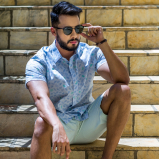 camisa masculina manga curta slim fit Florianópolis