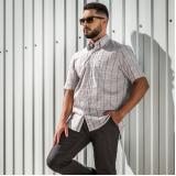 camisa social masculina manga curta valor Mafra