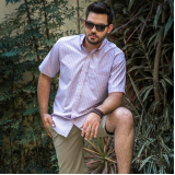 camisa social masculina manga curta Itaiópolis