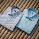 fabricante de camisas social azul claro masculina Araguari