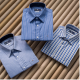 fabricante de camisas xadrez azul masculina Triunfo - RS